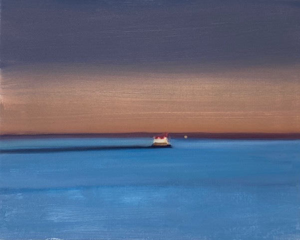 Serene ocean scene at dusk; explore Portland Maine boutique hotel stays for relaxation.